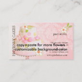 ピンク+チョコレッ結婚トのケーキ/ベーカリー/パティスリー 名刺 (裏面)