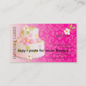 ピンク+チョコレッ結婚トのケーキ/ベーカリー/パティスリー 名刺 (裏面)