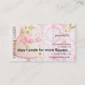 ピンク+チョコレッ結婚トのケーキ/ベーカリー/パティスリー 名刺 (裏面)