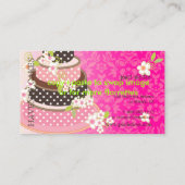 ピンク+チョコレッ結婚トのケーキ/ベーカリー/パティスリー 名刺 (裏面)