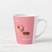 ピンク&チョコレートドーナツMug - Sweet Morning Vibes カフェラテマグ (右)