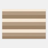 ピンク、チョコレート、ホワイトストライプ誕生日 ラッピングペーパーシート (正面2)