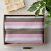 ピンク、チョコレート、白ストライプ色 薄葉紙 (ギフト)