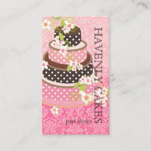 ピンク+チョコレ結婚ートのケーキ/ベーカリー/パティシセリ 名刺