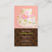 ピンク/チョコ結婚レートのケーキ名刺 名刺 (裏面)