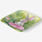 ピンク・ツツのイースターバニー ペーパープレート (傾斜あり)