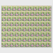 ピンク・ツツのイースターバニー ラッピングペーパー (フラット)