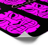 ピンク ティキ彫刻 サンダーコーブ ポスター (角)