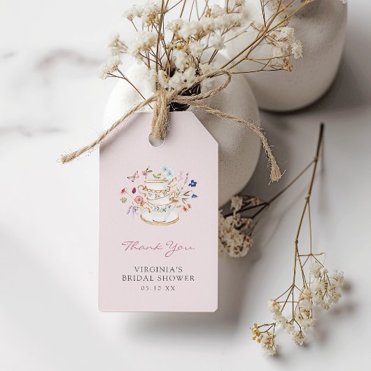 ピンク ティーパーティー ギフトタグ