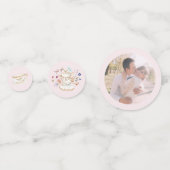 ピンク ティーパーティー ブライダルシャワー コンフェッティ (裏面)