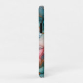 ピンク、ティール、ブルー、ゴールドの抽象画 Case-Mate iPhoneケース (裏面/右)