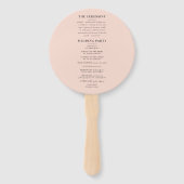 ピンク、ティール（緑がかった色）+ラン熱帯フローラ結婚ズ ハンドファン (裏面)