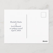 ピンク&ティール（緑がかった色）濃色フローラ写真保存日時 ポストカード (裏面)