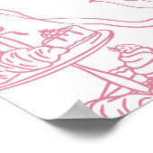 ピンク ティー チャイナ シリーズ オーダーメイド サイン ポスター (角)