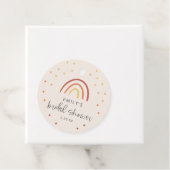 ピンク テラコッタ レインボー ブライダルシャワー パーソナライズド フェイバータグ (インサイチュ)
