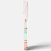 ピンク＋テールグリッターオンブレ大理石モノグラム Case-Mate iPhoneケース (裏面 / 左)