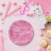 ピンク |ディスコ女性のカーボーイ誕生日パーティー ペーパープレート (パーティー)