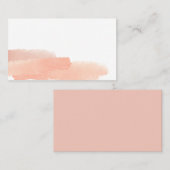 ピンク・デリケートな水色シンプルの結婚ズ・テーブルプラ プレイスカード (正面/裏面)