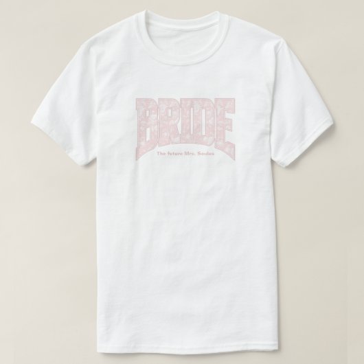 ピンク トワル ブライド 婚約パーティー 前夜祭 Tシャツ (デザイン正面)