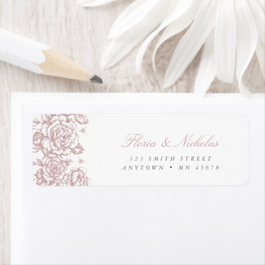 ピンク トワレット アドレス ラベル フランス シャノワゼリー チック (インサイチュ)