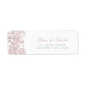 ピンク トワレット アドレス ラベル フランス シャノワゼリー チック (正面)