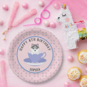 ピンク·ドッグの誕生日パーティープレート ペーパープレート (パーティー)