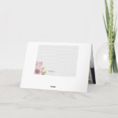 ピンク・ドッグウッド・フォト・フォールデッド・サンキューカード カード (裏面)