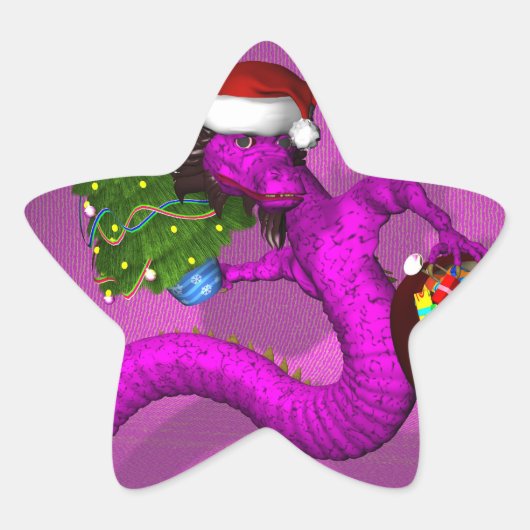 ピンク・ドラゴン 星シール (正面)