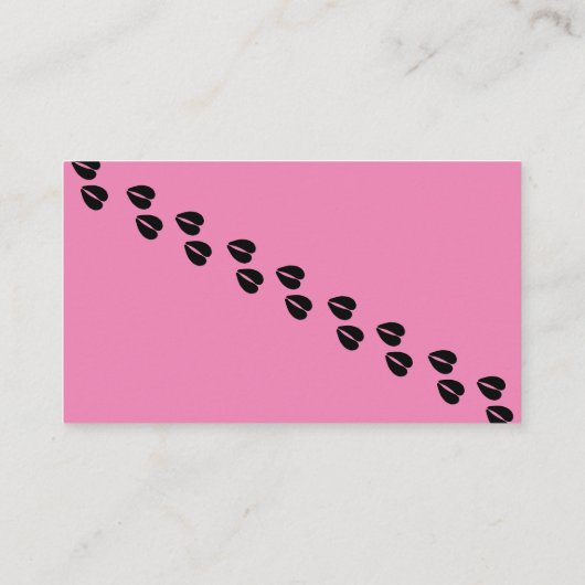 ピンク·ナイジェリアの矮性山羊の飼育者 名刺 (裏面)