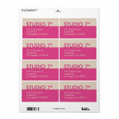 ピンク – ナチュラルシリーズ ラベル (フルシート)