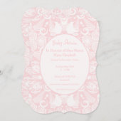 ピンク·ニュージーランド·トリバル·デザイン·ベビー·シャワー 招待状 (正面/裏面)