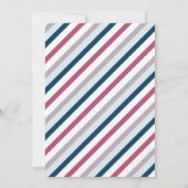 ピンク&ネイビーかわいい象のバーチャル誕生日パーティー 招待状 (裏面)