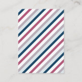 ピンク&ネイビーエレファントベビーシャワーブックベビー エンクロージャーカード (裏面)