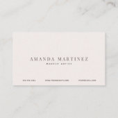 ピンク&ネイビーブルースウォッチトレンディー名刺 名刺 (裏面)