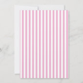 ピンク & ネイビーブルー | モノグラム ウェディング 招待状 (裏面)