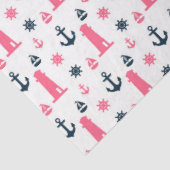 ピンク&ネイビー航海のシリーズデザイン3 薄葉紙 (詳細)