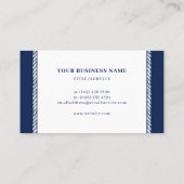 ピンク·ネイビー·いかり·シップのホイール·パターン 名刺 (裏面)