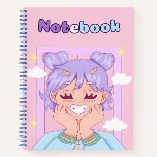 ピンク🌸🌷✨💜 ノートブック (正面)