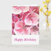 ピンク-ハッピーバースデーカードでかわいらしい カード (黄色い花)