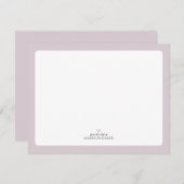 ピンク |ハートシンプルひなパーソナライズされた形 ノートカード (正面/裏面)