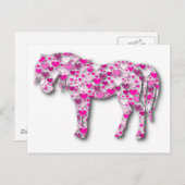 ピンク – ハート馬 ポストカード (正面/裏面)