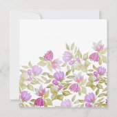 ピンク・バイオレットの水彩花 手描き (裏面)