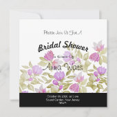 ピンク・バイオレットの水彩花 手描き (正面)