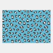 ピンク、バイオレット、ブルーシックヒョウ印刷 ラッピングペーパーシート (正面)