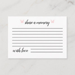 ピンク・バタフライ |共有Aメモリカード 名刺