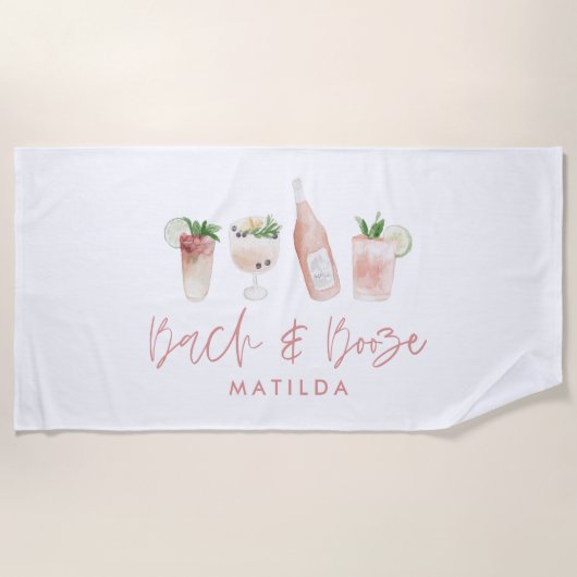 ピンク·バッガーリーハ·ブーズ·バチェロレッテの週末の楽しみ  ビーチタオル (正面)
