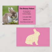 ピンク·バニー·ウサギの飼育者 名刺 (正面/裏面)