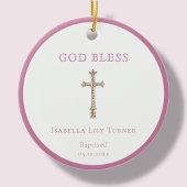 ピンク |バプテスマ記念セラミックオーナメント セラミックオーナメント