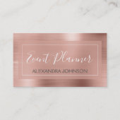 ピンク&バラゴールドフォイルイベントプランナー 名刺 (正面)