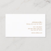 ピンク・バラ金ゴールドシークイン美しいサロンアポイントメント 予約カード (裏面)